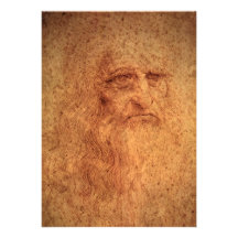 Self Portrait by Leonardo da Vinci, Renaissance Custom Announcements