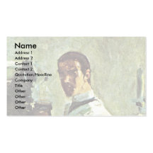 Self-Portrait In Front Of A Mirror Business Card Template