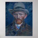 Self-Portrait with Grey Felt Hat Poster