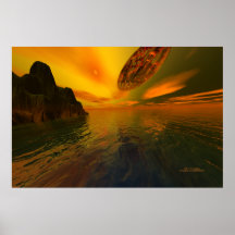 "Selinor Sunset" Digital Fine  Art  Poster