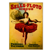 Sells Floto Wire Dancer Circus Princess Victoria Cards