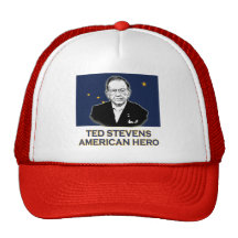 Senator Ted Stevens T-shirt,  American Hero Mesh Hats