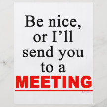 Send You To A Meeting Sarcastic Office Humour Flyer