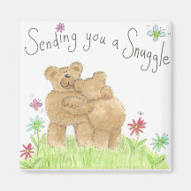 Sending you a cuddle fridge magnet