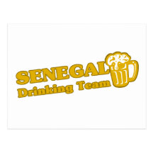 Senegal Drinking Team Postcard