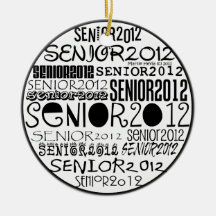 Senior 2012 (Black) Rearview Mirror Ornament