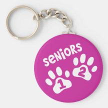 Seniors '12 Paw Prints Key Chain