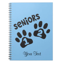Seniors '12 Paw Prints Spiral Note Book