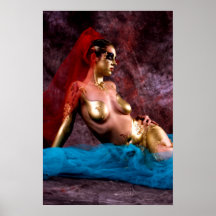 Sensual Golden Body painting Print