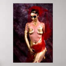 Sensual Golden body painting Print