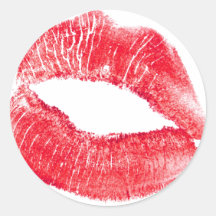Sent with a Kiss Round Sticker