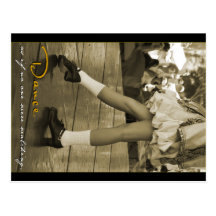 Sepia Dance As If No One Were Watching Postcard