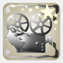 Sepia Grey Movie Cinema Theatre Sticker