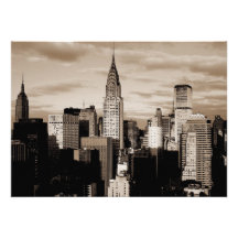 Sepia New York City Invitation