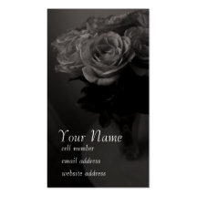Sepia roses profile card business card templates