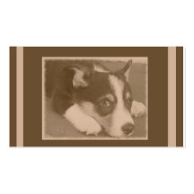 Sepia Toned Dog Business Card Template