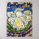 Serenity Prayer Angel Painting Poster (Medium)