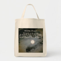 Serenity Prayer Full Moon Affirmations Tote Bag