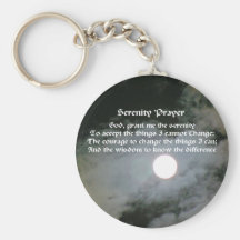 Serenity Prayer Full Moon Keychain