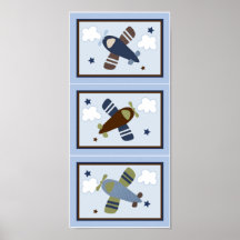 Set of 3 in 1 Zoom Along Aeroplane 5x7 prints