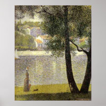 Seurat's "La Seine a Courbevoie" -  Poster