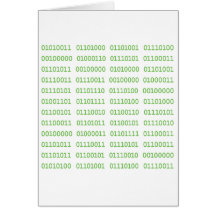 Seven Dirty Binary Codes Greeting Card