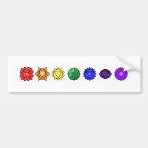 Seven Horizontal Chakras Bumper Sticker