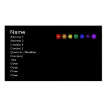 Seven Horizontal Chakras Business Card Templates