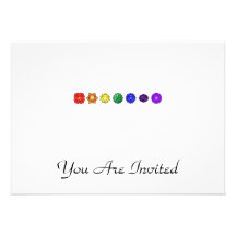 Seven Horizontal Chakras Personalised Announcements