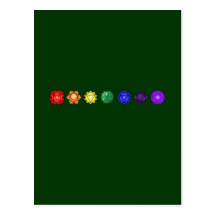Seven Horizontal Chakras Postcards