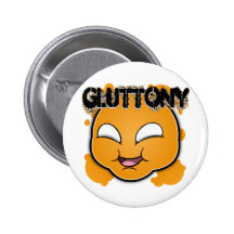 Seven Sins Faces - Gluttony Button