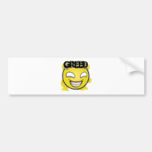 Seven Sins Faces - Greed Bumper Sticker