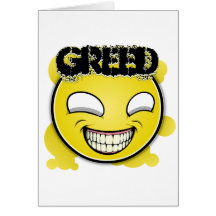 Seven Sins Faces - Greed Card