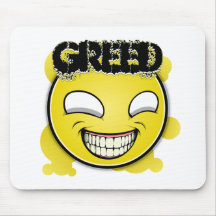 Seven Sins Faces - Greed Mousepad