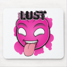 Seven Sins Faces - Lust Mouse Pads