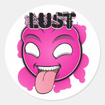 Seven Sins Faces - Lust Stickers