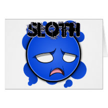 Seven Sins Faces - Sloth Greeting Cards