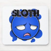 Seven Sins Faces - Sloth Mouse Mats