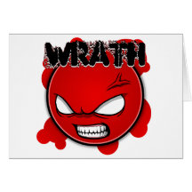 Seven Sins Faces - Wrath Card