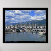 Seward, Alaska - Small Boat Harbour Print