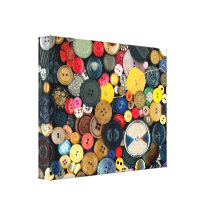 Sewing - Buttons - Bunch of Buttons Gallery Wrap Canvas