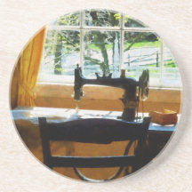 Sewing Machine By Window Coaster