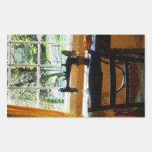 Sewing Machine By Window Rectangle Sticker