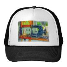 Sewing Machine in Harness Room Mesh Hat
