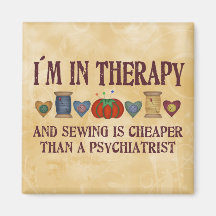 Sewing Therapy Fridge Magnets