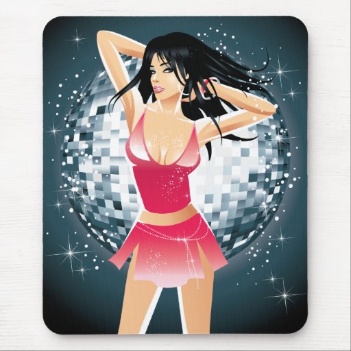 Sexy Disco Girl Mousepads