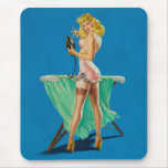 Sexy Vintage Ironing Pinup Woman Mouse Pad