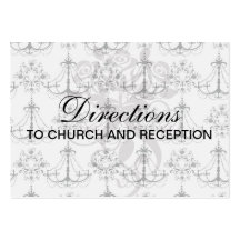 shabby chandelier white black damask business card template