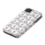 shabby chandelier white black damask iPhone 4 covers