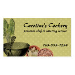 shabby chic bowl whisk herbs spices chef biz cards business cards